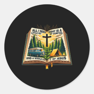 Kamperen en Jezus Buiten geloof Bijbel Kampvuur De Ronde Sticker