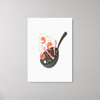 Kamperen en koken canvas afdruk