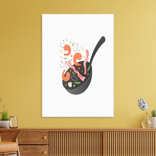 Kamperen en koken canvas afdruk (Insitu (Woonkamer))