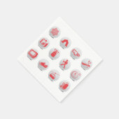 Kamperen en skiën papieren servetten (Hoek)