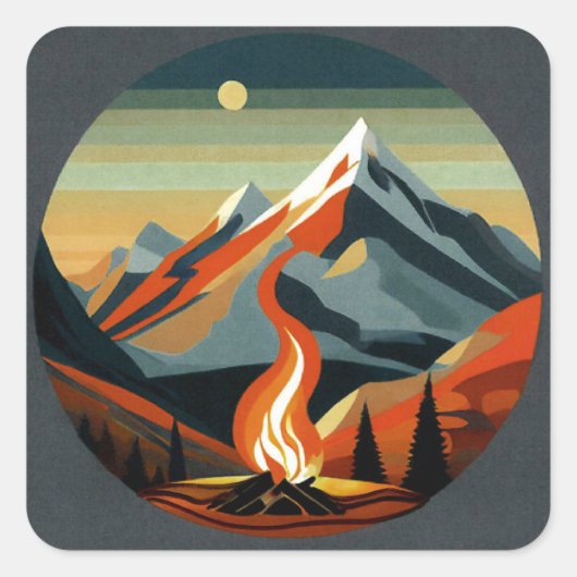 Kamperen en wandelen Sticker (Voorkant)