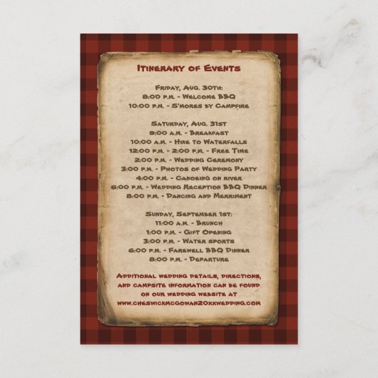 Kamperen, Glamping, Vissen, Natuur Insluitkaart Informatiekaartje (Achterkant)