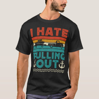 Kamperen ik haat het uitklappen van de retro campe t-shirt