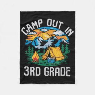 Kamperen in 3e klas Funny Camping Natuur Terug naa Fleece Deken