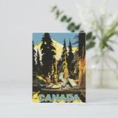 Kamperen in Canadees bos Briefkaart (Staand voorkant)