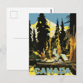 Kamperen in Canadees bos Briefkaart (Voorkant / Achterkant)