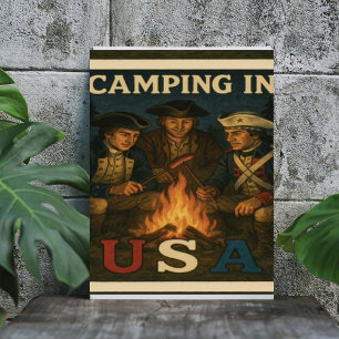 Kamperen in de Verenigde Staten op 4 juli Poster