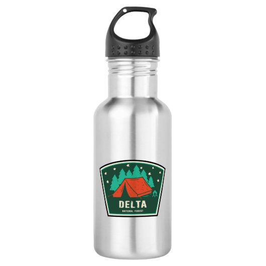 Kamperen in Delta National Forest Waterfles (Voorkant)