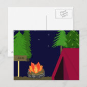 Kamperen in een tent briefkaart (Voorkant / Achterkant)