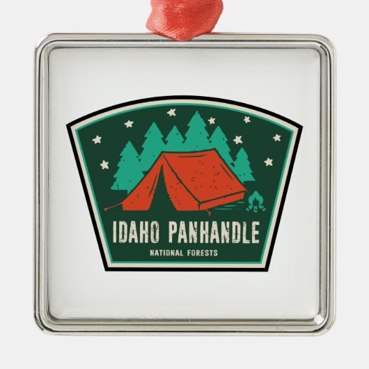Kamperen in Idaho Panhandle National Forests Metalen Ornament (Voorkant)