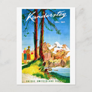 Kamperen in Kandersteg, Zwitserland Briefkaart
