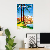 Kamperen in Kandersteg, Zwitserland Poster (Thuiskantoor)