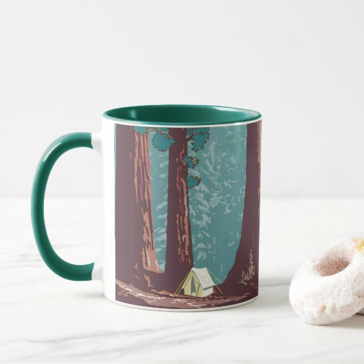 Kamperen in Sequoia National Park Mok (Met donut)