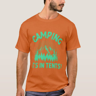 Kamperen in tenten familie t-shirt