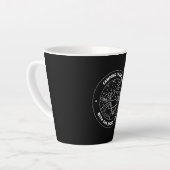 Kamperen is beter met de juiste mensen latte mok (Linkerhoek)