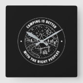 Kamperen is beter met....Wall Clock Vierkante Klok (Voorkant)