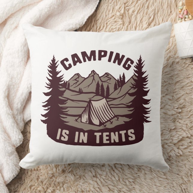 Kamperen Is In Tent Kussen (Deken)