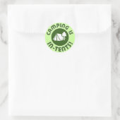 Kamperen is in-tenten ronde sticker (Tas)
