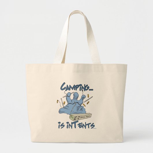 Kamperen is intenties grote tote bag (Voorkant)