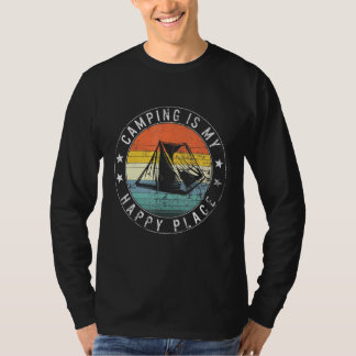 Kamperen Is Mijn Gelukkigste Plek Wandelende Vrien T-shirt