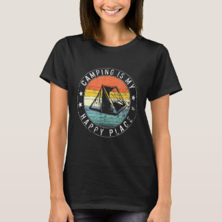 Kamperen Is Mijn Gelukkigste Plek Wandelende Vrien T-shirt