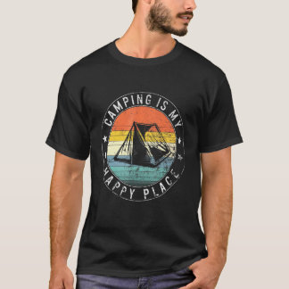 Kamperen Is Mijn Gelukkigste Plek Wandelende Vrien T-shirt