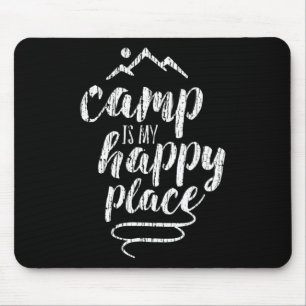 Kamperen is mijn geluksplek - Camping Mountains T- Muismat