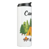 Kamperen is mijn leuke therapie thermosbeker (Gedraaid links)