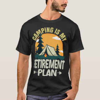 Kamperen is mijn pensioenplan Funny Camper Camp T-shirt