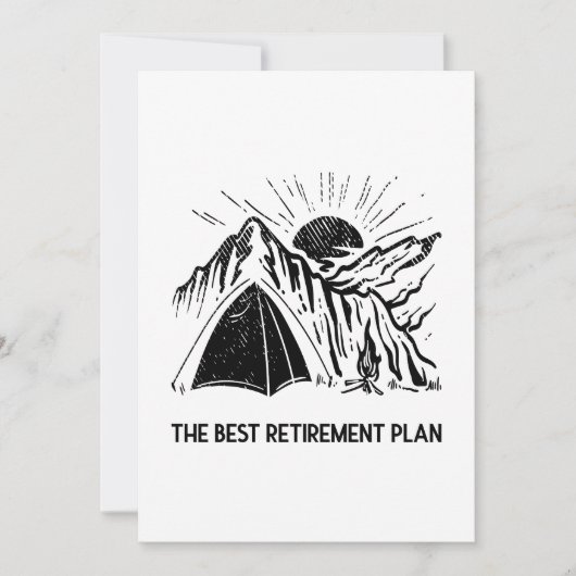 Kamperen is mijn pensioenplan gepensioneerde campe kaart (Voorkant)