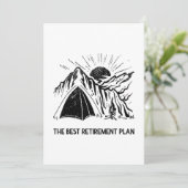 Kamperen is mijn pensioenplan gepensioneerde campe kaart (Staand voorkant)