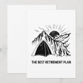 Kamperen is mijn pensioenplan gepensioneerde campe kaart (Voorkant / Achterkant)