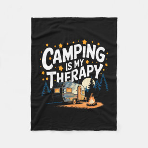Kamperen is mijn therapie fleece deken