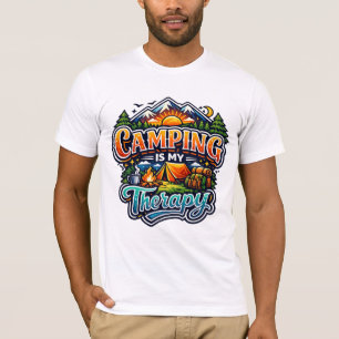 Kamperen Is Mijn Therapie Grappig Kamperen Buitenl T-shirt