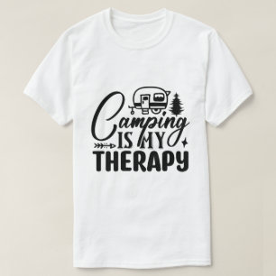 Kamperen Is Mijn Therapie Grappig Outdoor Avontuur T-shirt