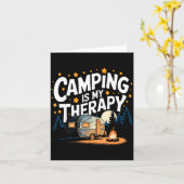 Kamperen is mijn therapie kaart (Gele Bloem)