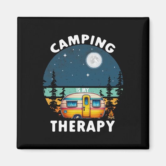Kamperen Is Mijn Therapie  Magneet (Voorkant)