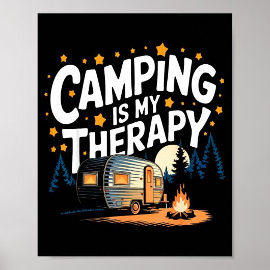 Kamperen is mijn therapie poster (Voorkant)
