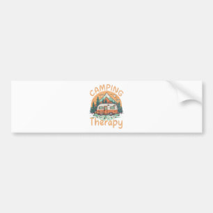 Kamperen Is Mijn Therapie Zomer Vakantie Familie Bumpersticker