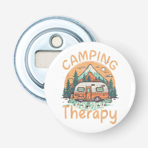 Kamperen Is Mijn Therapie Zomer Vakantie Familie Button Flesopener