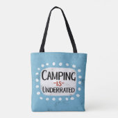 Kamperen is ondergewaardeerde Canvas tas (Achterkant)