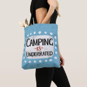 Kamperen is ondergewaardeerde Canvas tas (Dichtbij)