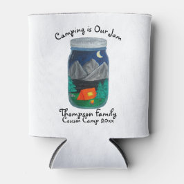 Kamperen is Onze Jam Tent en bergen in Jar Blikjeskoeler