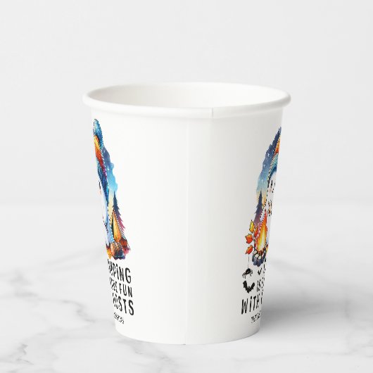 Kamperen is Smore Fun With Ghosts Halloween Papieren Bekers (Rechts)