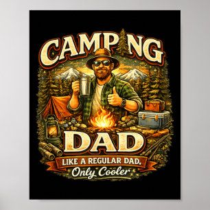 Kamperen is therapie shirt – grappig kamperen voor poster