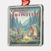 Kamperen is verbijsterend grote grappige regen metalen ornament (Links)