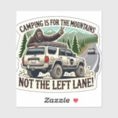 Kamperen is voor de bergen, niet de linkerrijstroo sticker (Vel)