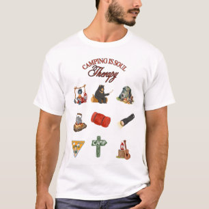 Kamperen is zielentherapie t-shirt