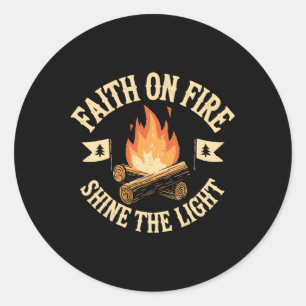 Kamperen Jezus Christus Religie Christelijke Kampe Ronde Sticker