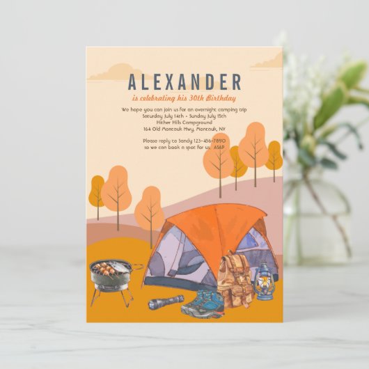 Kamperen Kaart (Staand voorkant)